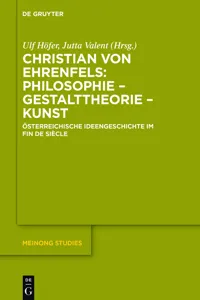 Christian von Ehrenfels: Philosophie – Gestalttheorie – Kunst_cover