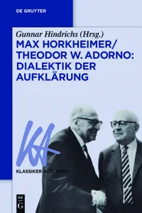 Max Horkheimer/Theodor W. Adorno: Dialektik der Aufklärung_cover