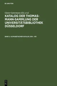 Alphabetischer Katalog. Era – Kei_cover
