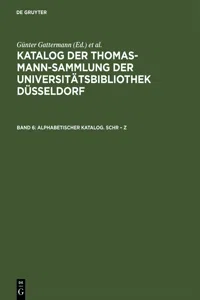 Alphabetischer Katalog. Schr – Z_cover