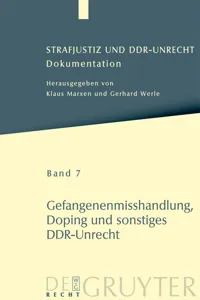 Gefangenenmisshandlung, Doping und sonstiges DDR-Unrecht_cover