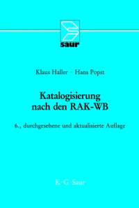 Katalogisierung nach den RAK-WB_cover