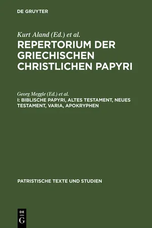 Biblische Papyri, Altes Testament, Neues Testament, Varia, Apokryphen