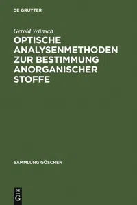 Optische Analysenmethoden zur Bestimmung anorganischer Stoffe_cover