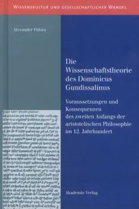 Die Wissenschaftstheorie des Dominicus Gundissalinus_cover