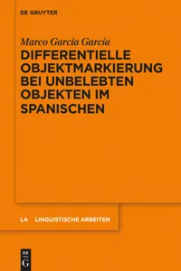 Differentielle Objektmarkierung bei unbelebten Objekten im Spanischen_cover