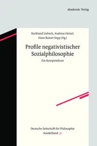 Profile negativistischer Sozialphilosophie_cover