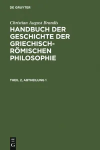 Christian August Brandis: Handbuch der Geschichte der Griechisch-Römischen Philosophie. Theil 2, Abtheilung 1_cover