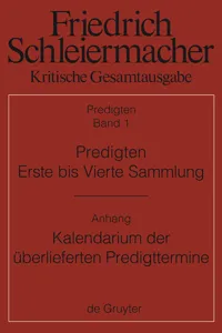 Predigten. Erste bis Vierte Sammlung mit den Varianten der Neuauflagen_cover