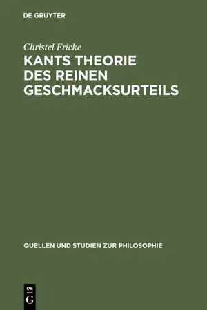 Kants Theorie des reinen Geschmacksurteils