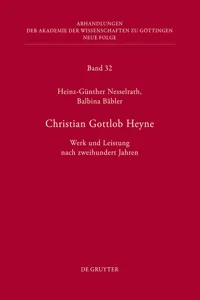 Christian Gottlob Heyne_cover