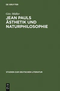 Jean Pauls Ästhetik und Naturphilosophie_cover