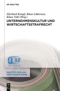 Unternehmenskultur und Wirtschaftsstrafrecht_cover