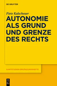 Autonomie als Grund und Grenze des Rechts_cover