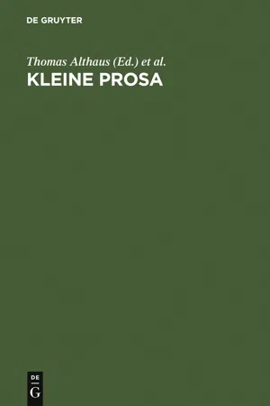 Kleine Prosa