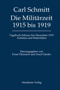 Die Militärzeit 1915 bis 1919_cover