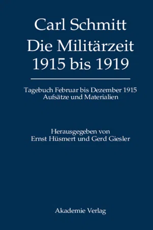 Die Militärzeit 1915 bis 1919