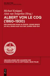 Albert von le Coq - Der Erwecker Manis_cover