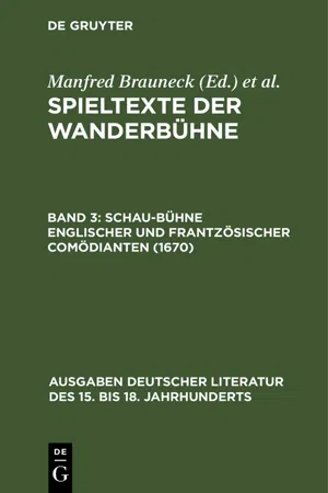 Schau-Bühne englischer und frantzösischer Comödianten (1670)