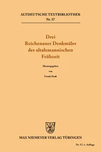 Drei Reichenauer Denkmäler der altalemannischen Frühzeit_cover