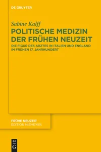 Politische Medizin der Frühen Neuzeit_cover