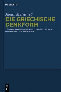 Die griechische Denkform_cover