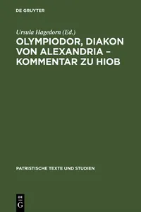 Olympiodor, Diakon von Alexandria – Kommentar zu Hiob_cover