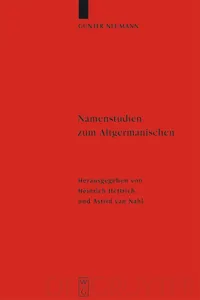 Namenstudien zum Altgermanischen_cover