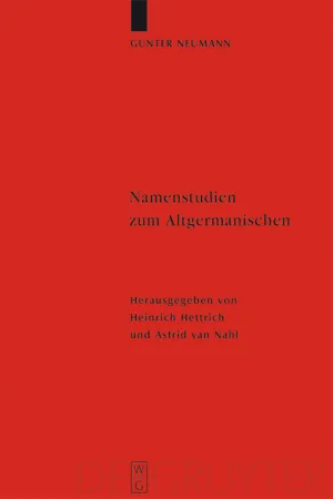 Namenstudien zum Altgermanischen