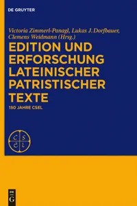 Edition und Erforschung lateinischer patristischer Texte_cover