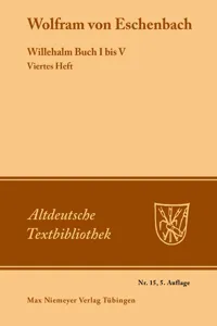 Willehalm Buch I bis V_cover