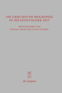 Die griechische Biographie in hellenistischer Zeit_cover