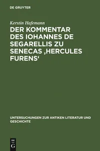 Der Kommentar des Iohannes de Segarellis zu Senecas 'Hercules furens'_cover