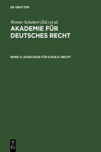 Ausschuß für G.m.b.H.-Recht_cover