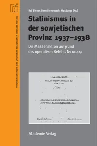 Stalinismus in der sowjetischen Provinz 1937-1938_cover