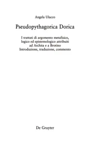 Pseudopythagorica Dorica_cover