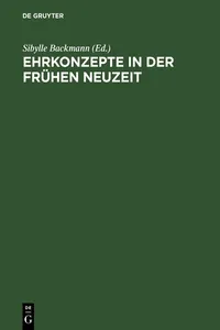 Ehrkonzepte in der Frühen Neuzeit_cover