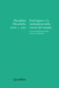 Karl Jaspers e la molteplicità delle visioni del mondo_cover