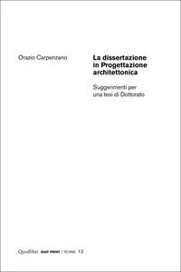 La dissertazione in Progettazione architettonica_cover