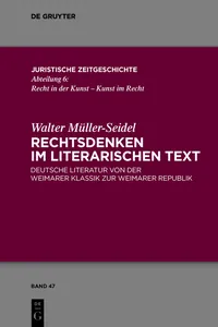 Rechtsdenken im literarischen Text_cover