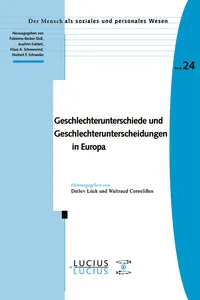 Geschlechterunterschiede und Geschlechterunterscheidungen in Europa_cover