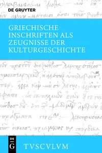 Griechische Inschriften als Zeugnisse der Kulturgeschichte_cover