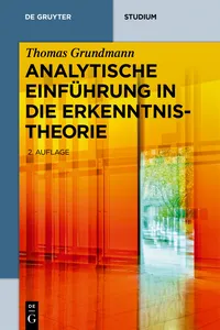 Analytische Einführung in die Erkenntnistheorie_cover