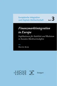 Finanzmarktintegration in Europa_cover