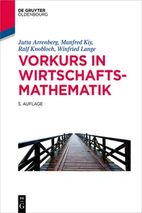 Vorkurs in Wirtschaftsmathematik_cover