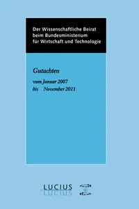 Der Wissenschaftliche Beirat beim Bundesministerium für Wirtschaft - Gutachten_cover