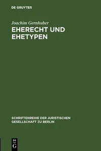 Eherecht und Ehetypen_cover