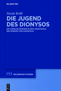 Die Jugend des Dionysos_cover