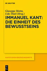 Immanuel Kant – Die Einheit des Bewusstseins_cover