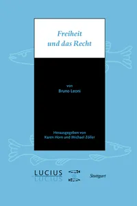 Freiheit und das Recht_cover